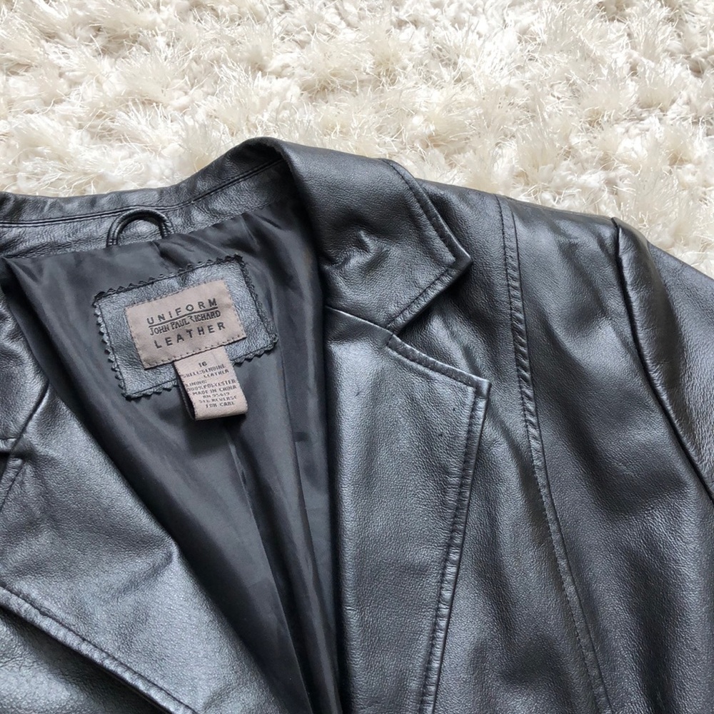 Uniform leather jacket
